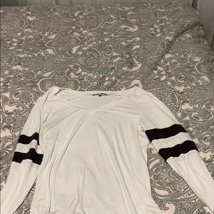 White and black long sleeve